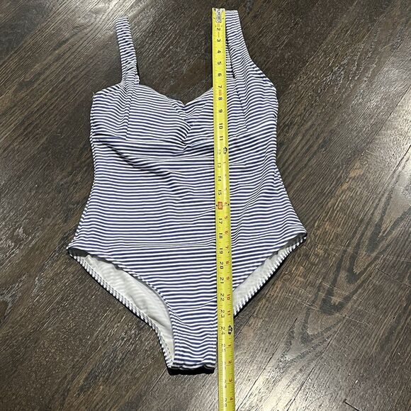 SEA LEVEL AUSTRALIA Sorrento Striped One-Piece Ruched Swimsuit Women's Size US 6 - Picture 7 of 9